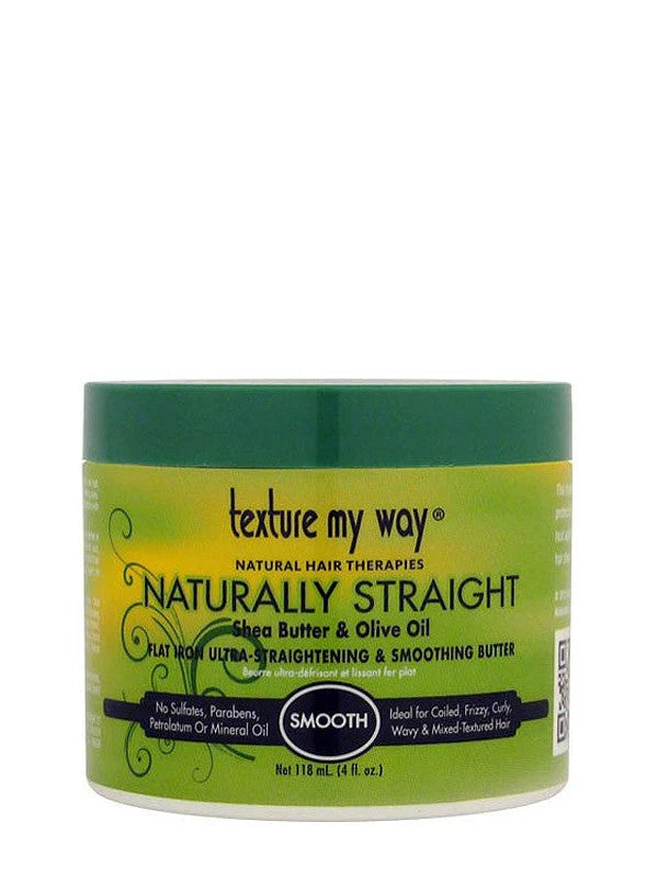 Texture My Way Naturally Straight Flat Iron Ultra-Straightening & Smoothing Butter 4 Oz