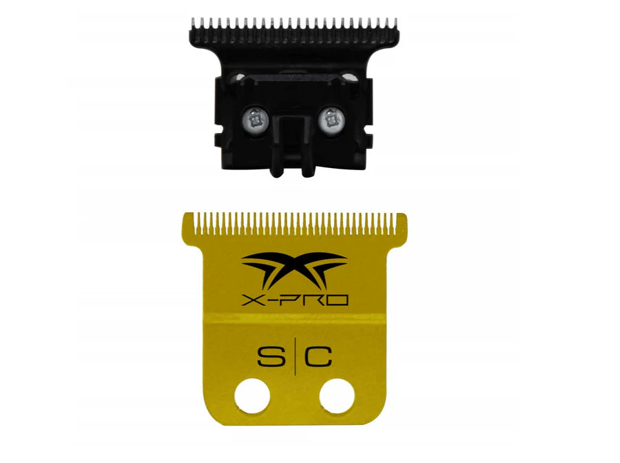 SC StyleCraft Precision Gold X-Pro Fixed Trimmer Blade with THE ONE Moving DLC Deep Tooth Cutter Set