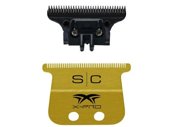 SC Stylecraft Wide Gold X-Pro Fixed Trimmer Blade with THE ONE Moving DLC Deep Tooth Cutter