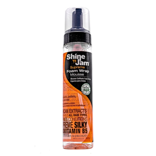 Shine N Jam Supreme Foam Wrap Mousse 6oz - Southwestsix Cosmetics Shine N Jam Supreme Foam Wrap Mousse 6oz Mousse Ampro Southwestsix Cosmetics 077312412562 Shine N Jam Supreme Foam Wrap Mousse 6oz