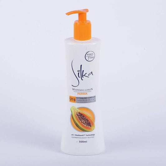 Silka Whitening Lotion - Papaya - Southwestsix Cosmetics Silka Whitening Lotion - Papaya Southwestsix Cosmetics Southwestsix Cosmetics 4806507831620 500ml Silka Whitening Lotion - Papaya