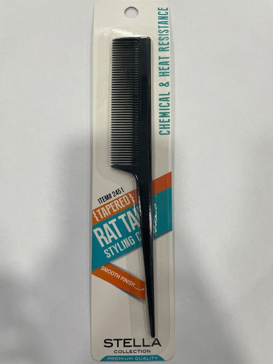 Stella Collection - Tapered Rat Tail Styling Comb - Southwestsix Cosmetics Stella Collection - Tapered Rat Tail Styling Comb Accessories Donna Southwestsix Cosmetics 636227024514 Stella Collection - Tapered Rat Tail Styling Comb