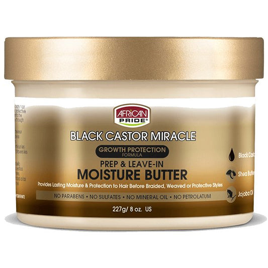 African Pride Black Castor Miracle Prep & Leave-In Moisture Butter 8oz - Southwestsix Cosmetics African Pride Black Castor Miracle Prep & Leave-In Moisture Butter 8oz Moisturiser African Pride Southwestsix Cosmetics African Pride Black Castor Miracle Prep & Leave-In Moisture Butter 8oz