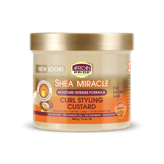 African Pride Shea Miracle Moisture Intense Curl Styling Custard 12oz - Southwestsix Cosmetics African Pride Shea Miracle Moisture Intense Curl Styling Custard 12oz Styling Gel African Pride Southwestsix Cosmetics African Pride Shea Miracle Moisture Intense Curl Styling Custard 12oz