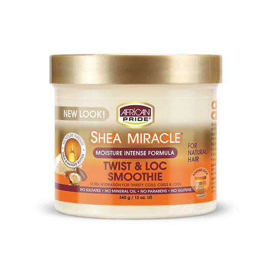 African Pride Shea Miracle Moisture Intense Twist & Loc Smoothie 12oz - Southwestsix Cosmetics African Pride Shea Miracle Moisture Intense Twist & Loc Smoothie 12oz Styling Gel African Pride Southwestsix Cosmetics African Pride Shea Miracle Moisture Intense Twist & Loc Smoothie 12oz