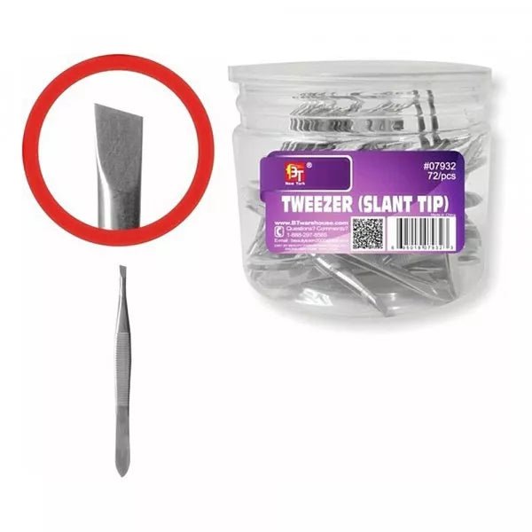 BT: Tweezers Slant Tip 72PCS Jar - Southwestsix Cosmetics BT: Tweezers Slant Tip 72PCS Jar BT Southwestsix Cosmetics BT: Tweezers Slant Tip 72PCS Jar