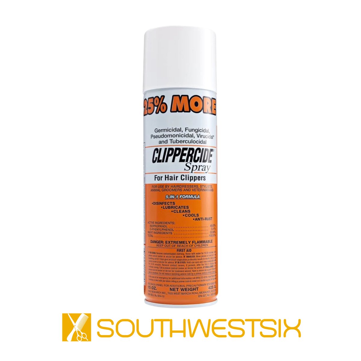 Clippercide Spray - Southwestsix Cosmetics Clippercide Spray Disinfectant clippercide Southwestsix Cosmetics ME-QSO9-DIU1 017922721319 Clippercide Spray