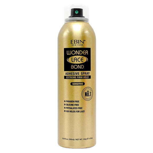 EBIN WONDER LACE BOND WIG ADHESIVE SPRAY - SENSITIVE (6.08OZ/ 180ML) - Southwestsix Cosmetics EBIN WONDER LACE BOND WIG ADHESIVE SPRAY - SENSITIVE (6.08OZ/ 180ML) Adhesive Spray EBIN New York Southwestsix Cosmetics DI-VMYQ-QPX2 EBIN WONDER LACE BOND WIG ADHESIVE SPRAY - SENSITIVE (6.08OZ/ 180ML)