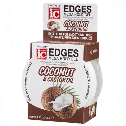 IC Fantasia Edge Mega Hold Gel Coconut & Castor Oil 2.25oz - Southwestsix Cosmetics IC Fantasia Edge Mega Hold Gel Coconut & Castor Oil 2.25oz Edge Control IC Fantasia Southwestsix Cosmetics IC Fantasia Edge Mega Hold Gel Coconut & Castor Oil 2.25oz