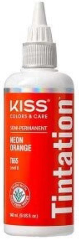 Kiss Colors Tintation Semi Permanent Neon Orange T665 - Southwestsix Cosmetics Kiss Colors Tintation Semi Permanent Neon Orange T665 Hair Colour Kiss Southwestsix Cosmetics Kiss Colors Tintation Semi Permanent Neon Orange T665