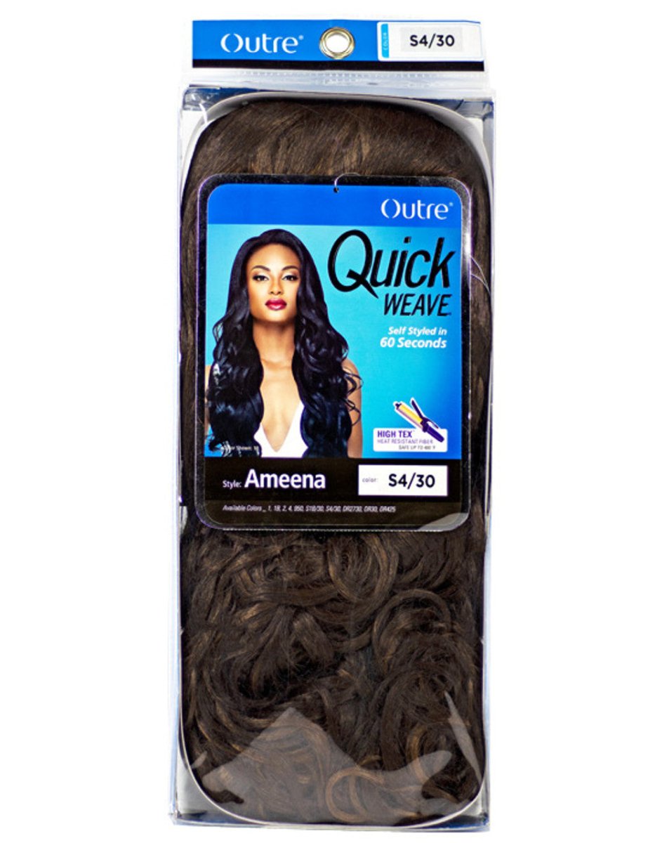 Outre Quick Weave Ameena Synthetic Half Wig