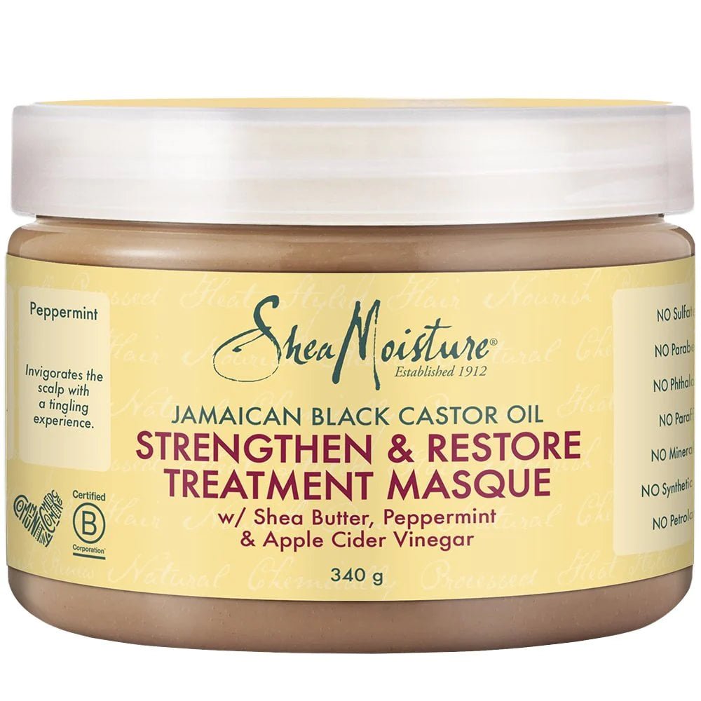 Shea Moisture Jamaican Black Castor Oil Strengthen & Restore Treatment Masque - Southwestsix Cosmetics Shea Moisture Jamaican Black Castor Oil Strengthen & Restore Treatment Masque Hair Masque Shea Moisture Southwestsix Cosmetics 764302215455 Shea Moisture Jamaican Black Castor Oil Strengthen & Restore Treatment Masque