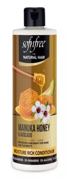 Soft and free: MANUKA HONEY & AVOCADO CONDITIONER 350ML - Southwestsix Cosmetics Soft and free: MANUKA HONEY & AVOCADO CONDITIONER 350ML Softn'free Southwestsix Cosmetics Soft and free: MANUKA HONEY & AVOCADO CONDITIONER 350ML