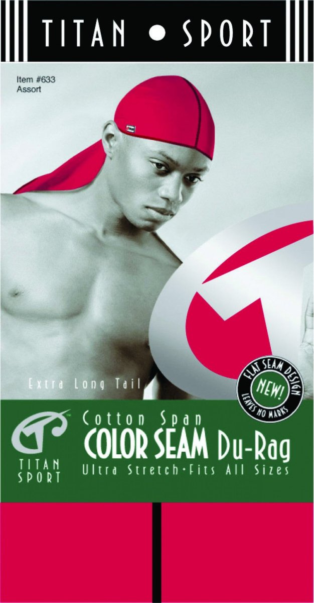 Titan Donna Cotton Span Colour Seam Durag - Southwestsix Cosmetics Titan Donna Cotton Span Colour Seam Durag Accessories Titan Donna Southwestsix Cosmetics White With Black Seam Titan Donna Cotton Span Colour Seam Durag